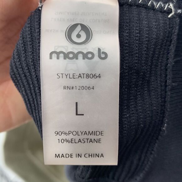 Mono B Crop Top Sports Bra Ombré Sz L - Picture 3 of 4